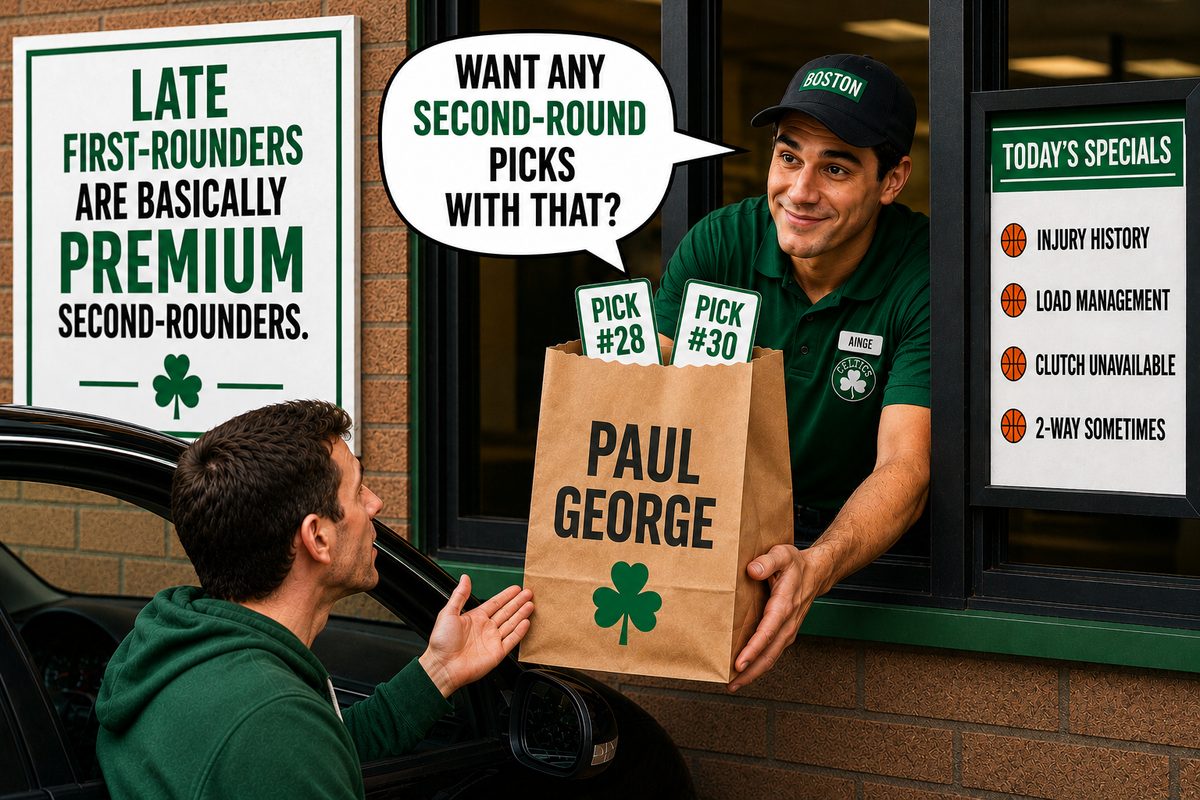 Want any second-round picks with that Paul George trade satire
